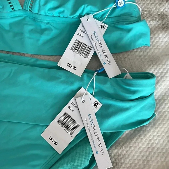 Bleu Rod Beattie V-Neck Banded Halter Bikini Top and Bikini Bottom - Picture 8 of 8